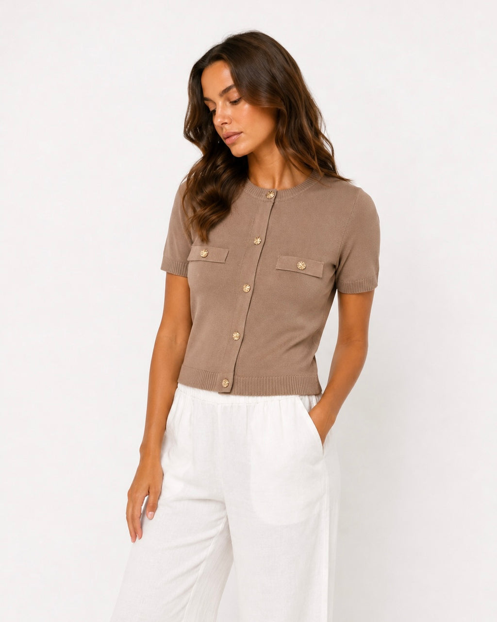 The Taupe Knit Tee